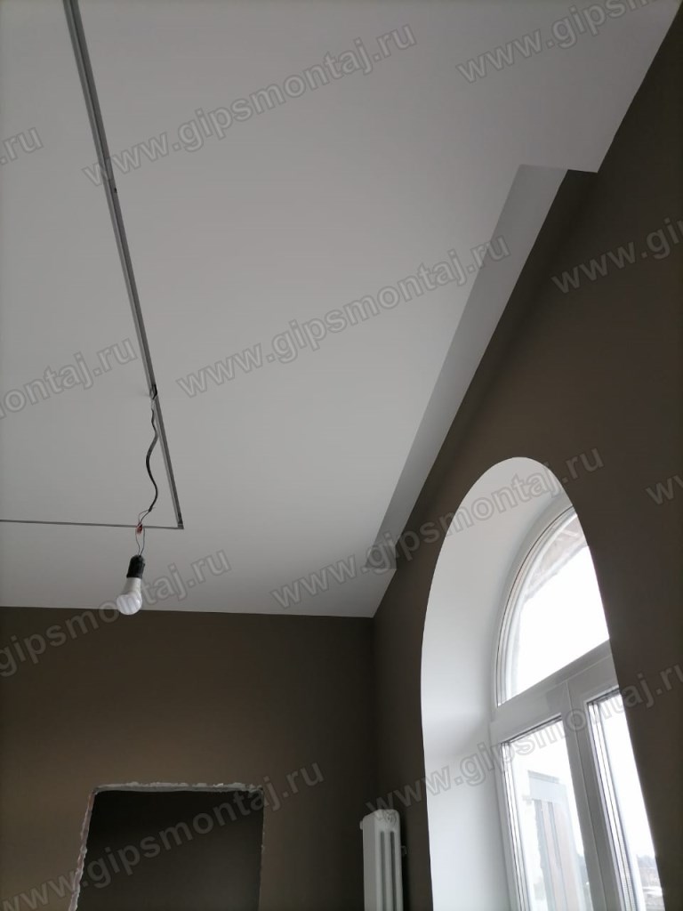 Потолок из гипсокартона: советы по оформлению и 106 фото